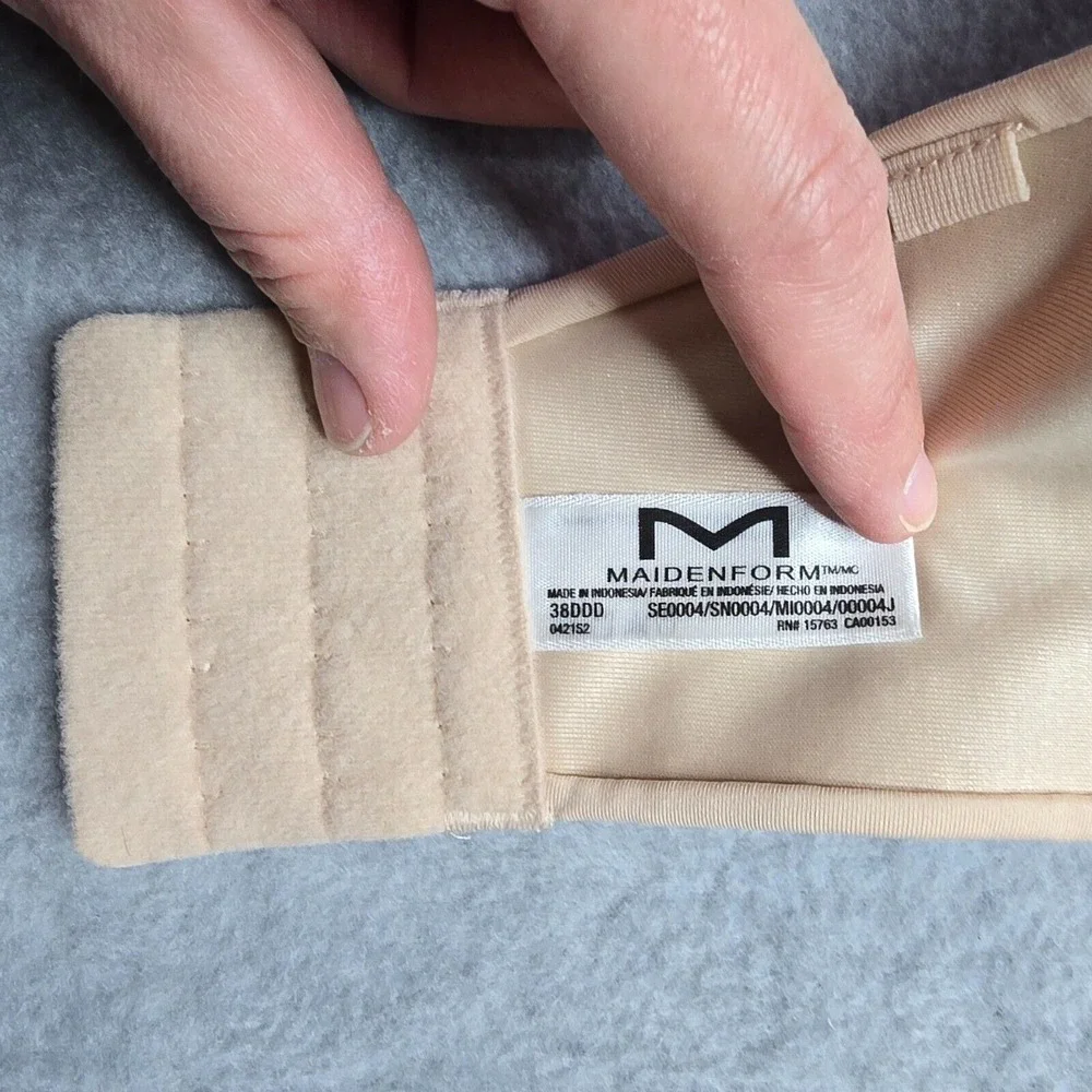 Maidenform Strapless Bra Strapless Bra 38DDD Nude Beige Convertible‎ Formal Prom